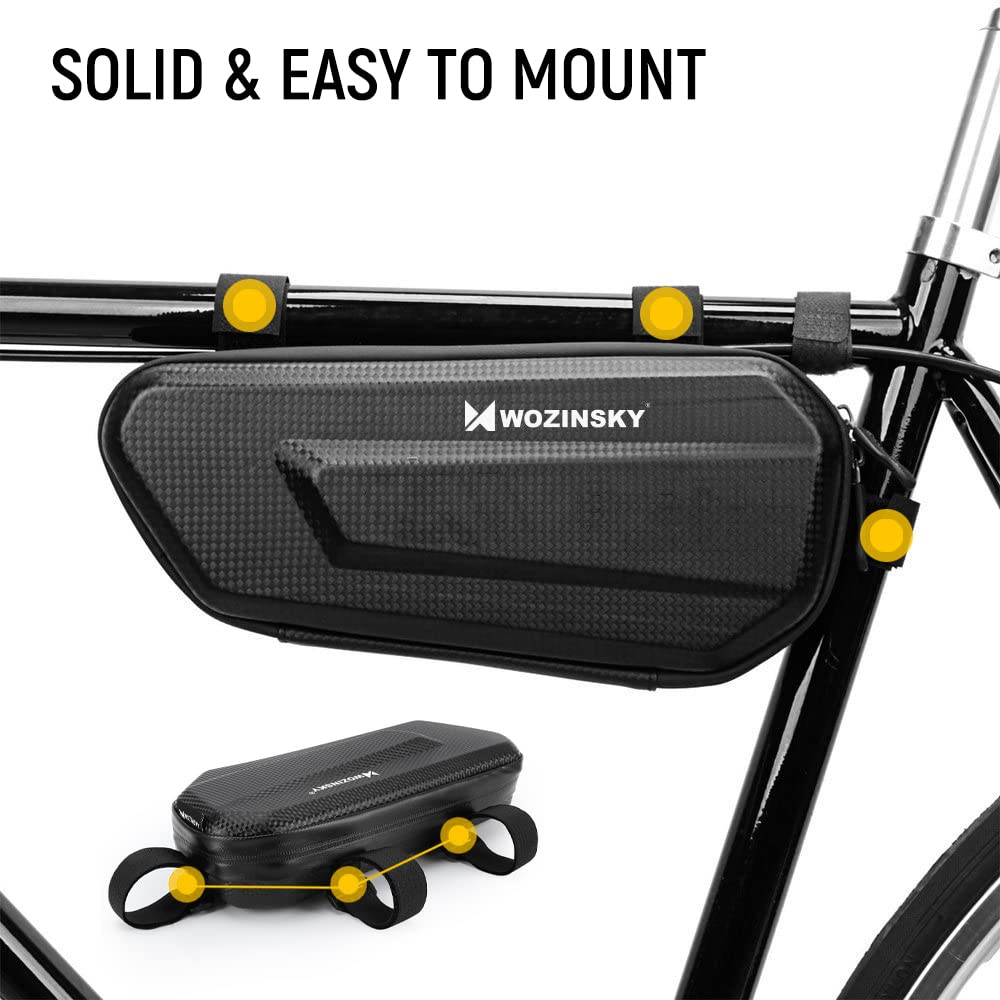 Wozinsky Sacoches de Cadre Sacoche Vélo 1,5 L Noir Étanche
