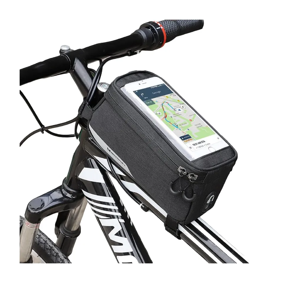 Wozinsky WBB6BK sacoche cadre vélo noire étanche smartphone