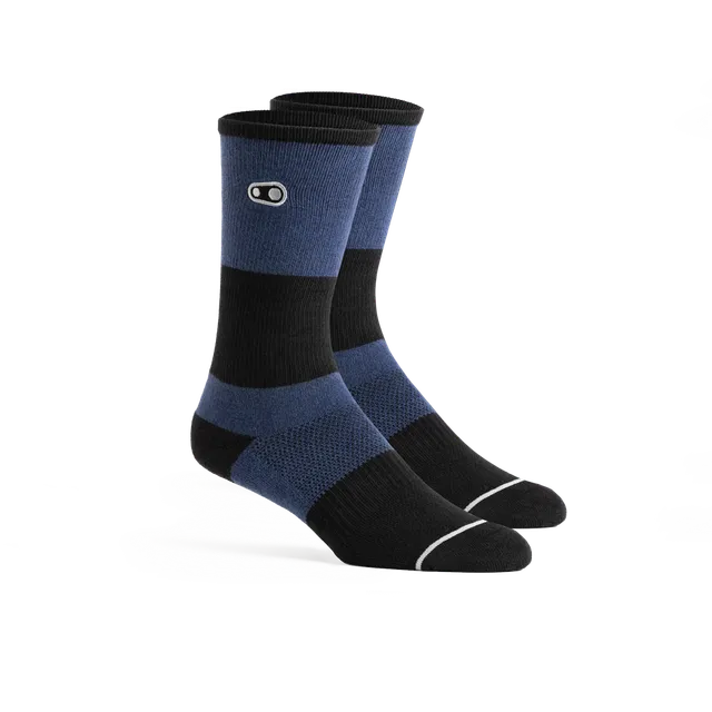 Crankbrothers Icon chaussette vélo bleu marine S/M coton