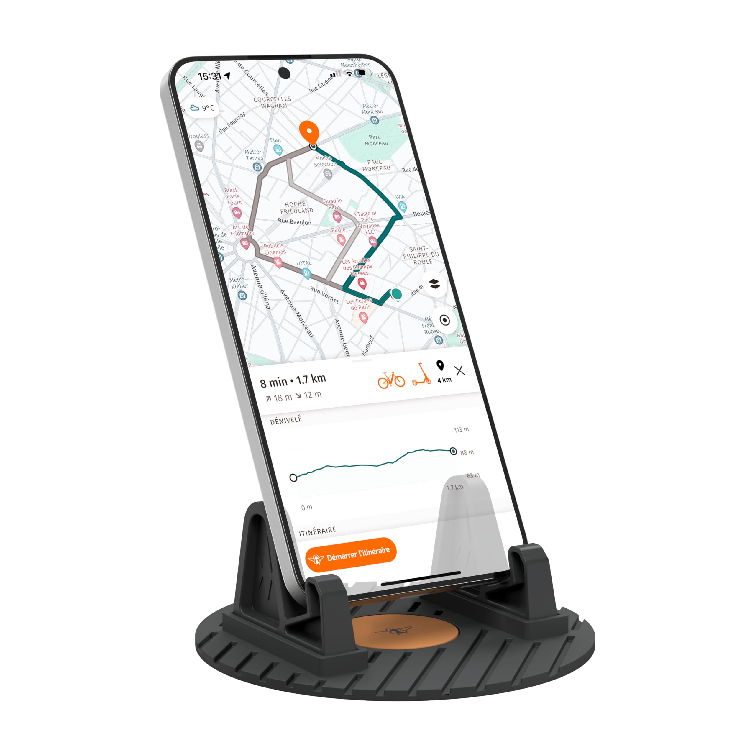 CASR Holder Pro Support Smartphone Adhésif Noir 7 Pouces