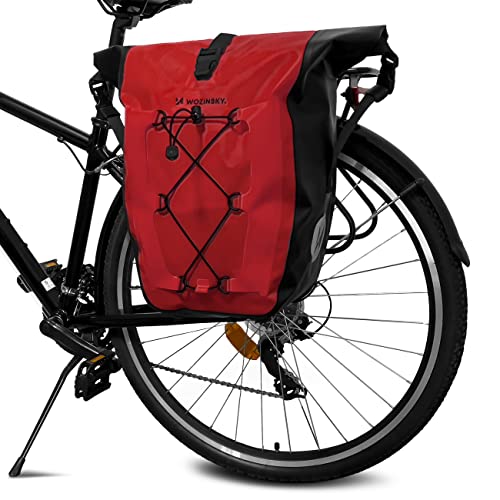 Wozinsky sacoche voyage étanche porte-bagages 25L rouge