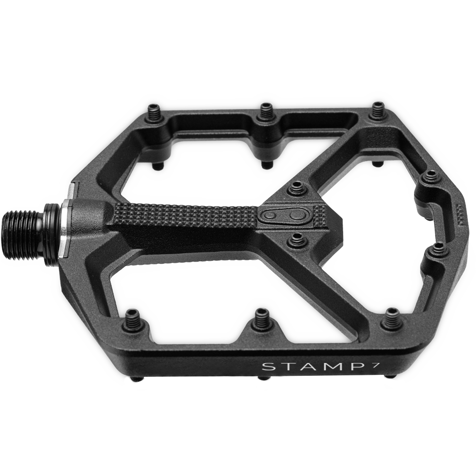 Crankbrothers Stamp 7 Large pédales plates bleu électrique alu