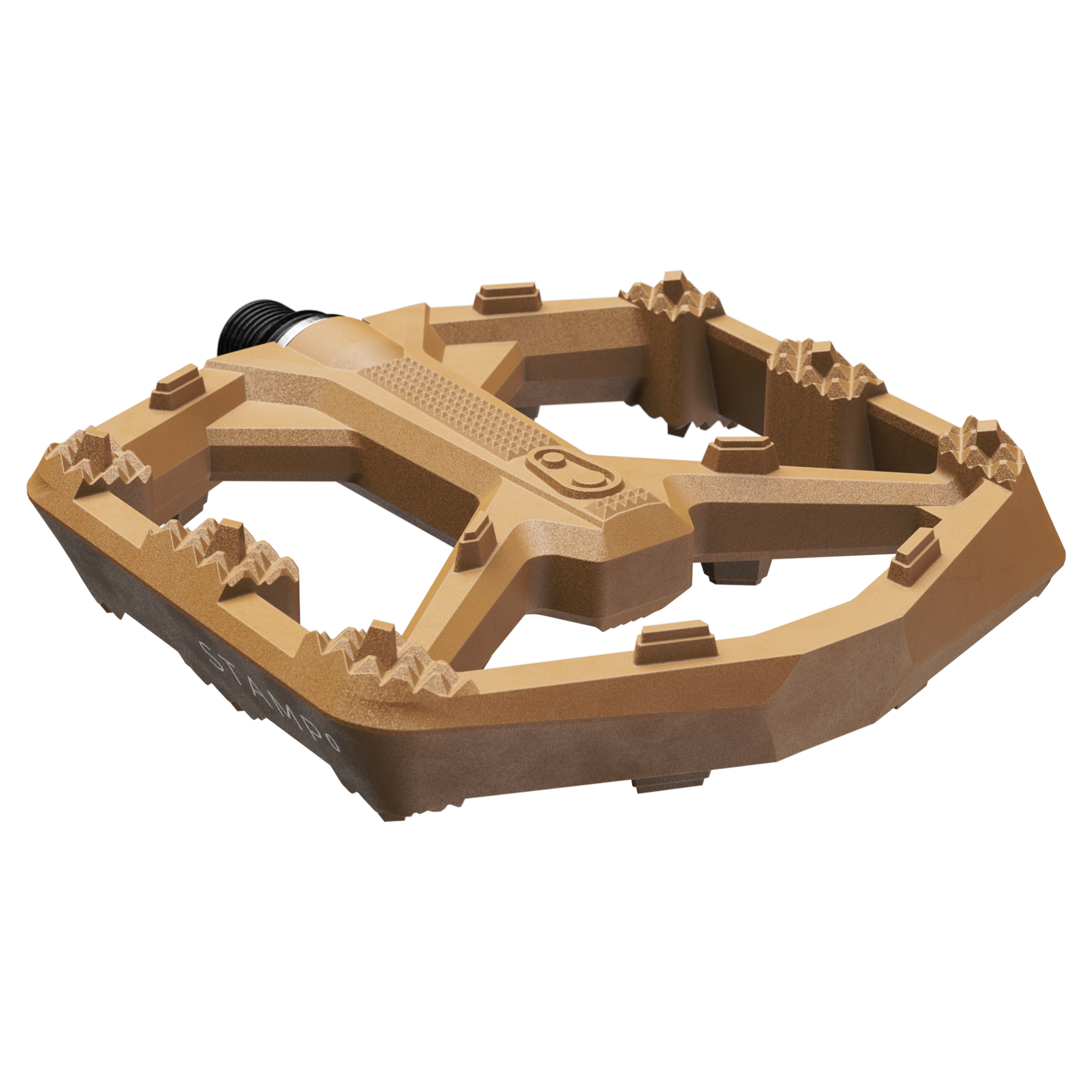 Crankbrothers Stamp 0 pédale plate Large composite noire concave