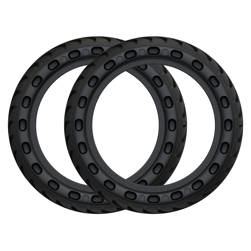 CASR Miscoot Pack 2 Pneus Pleins 8,5 Pouces Noir Alvéolés