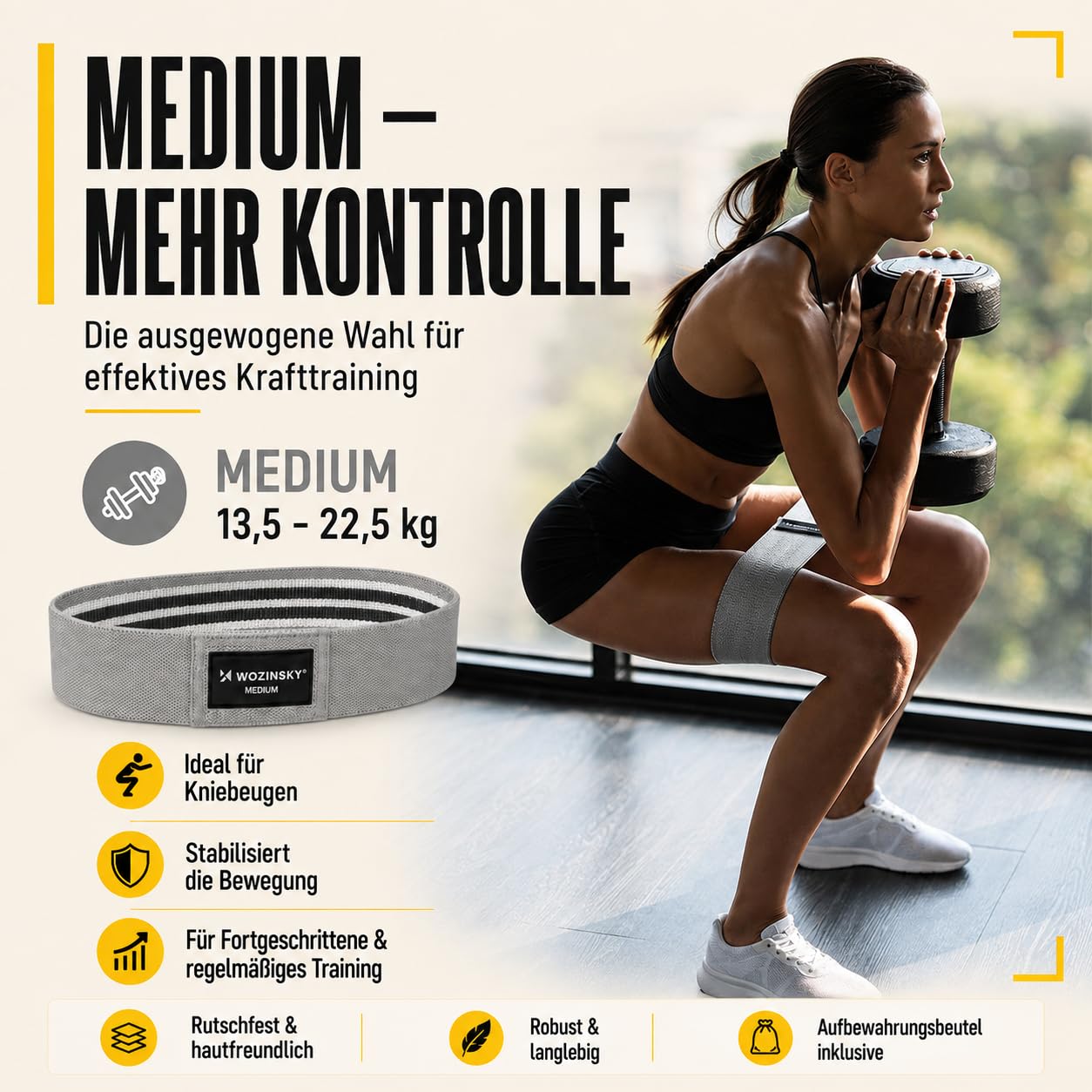 Wozinsky 3X Bandes Fitness Élastiques Musculation 3 Résistances