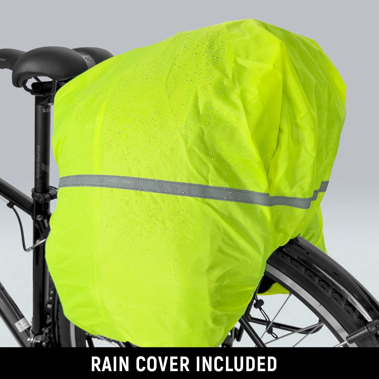 Wozinsky sacoche vélo porte-bagages 35L noire étanche