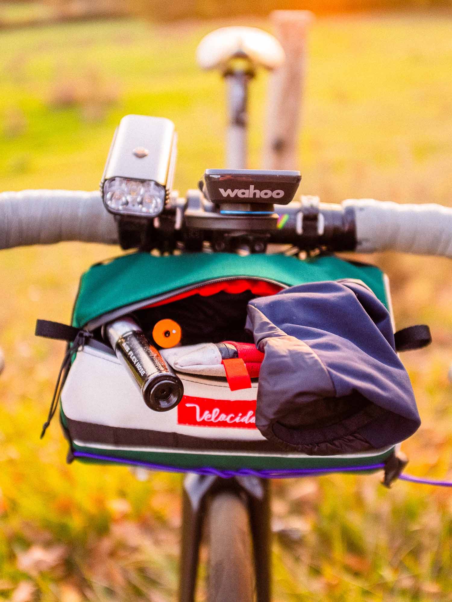 Atelier Velocidade Baluchon sacoche guidon vélo charbon