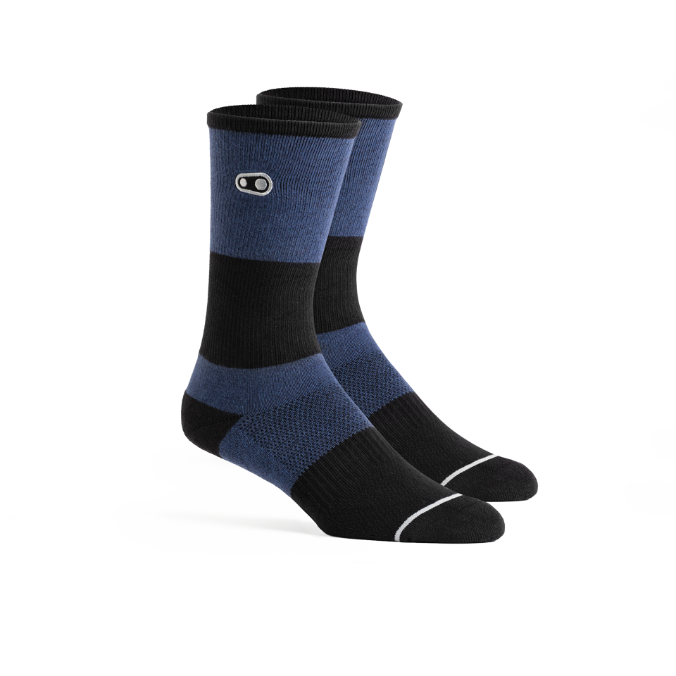 Crankbrothers Icon chaussette vélo bleu marine S/M coton