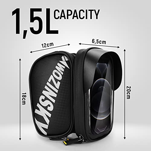 Wozinsky WBB21BK sacoche cadre téléphone étanche