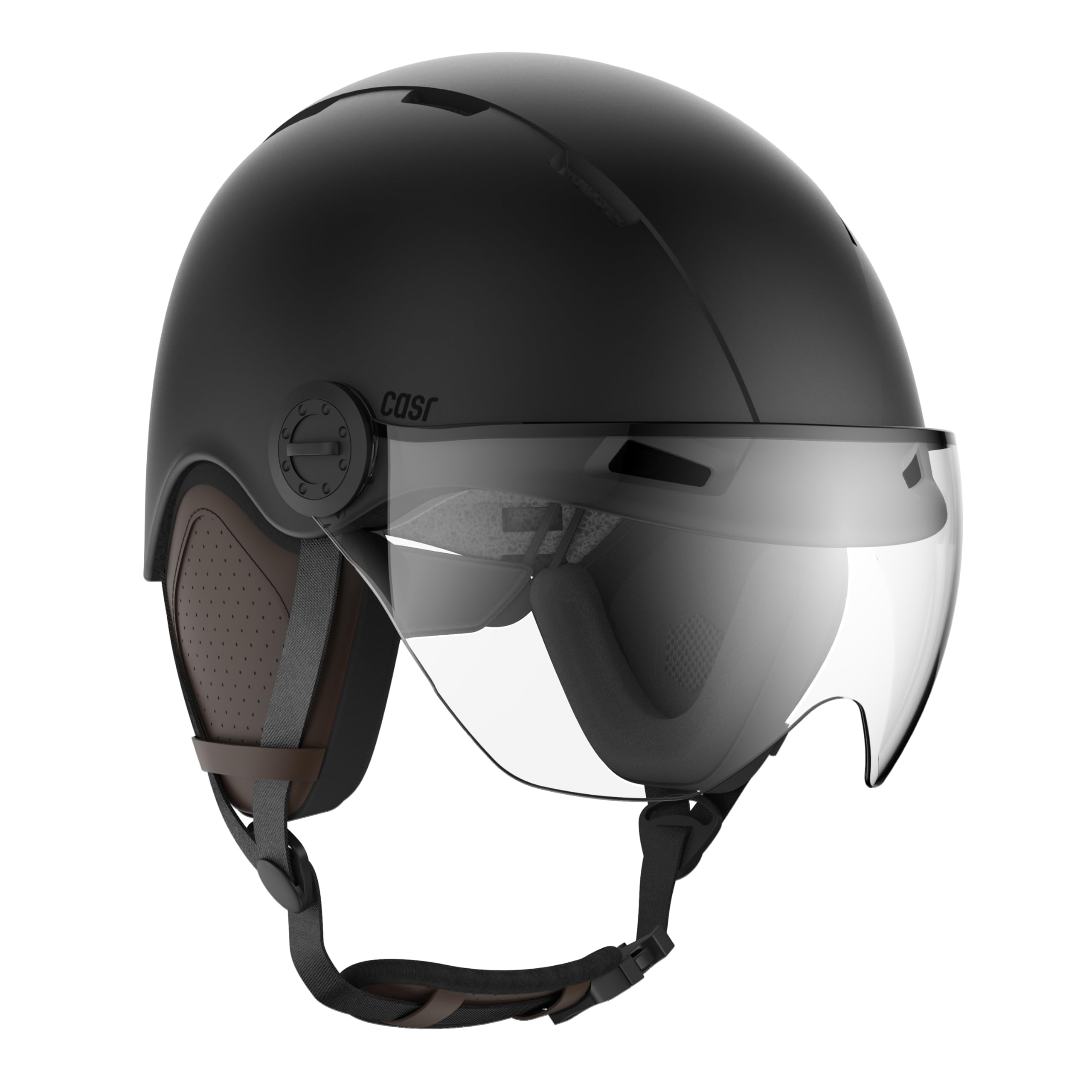 CASR Style Casque Vélo Urbain Noir Visière M 55-58 cm