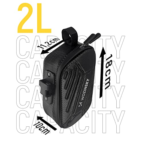 WOZINSKY Sacoches de selle sacoche 1,5 L noir EVA