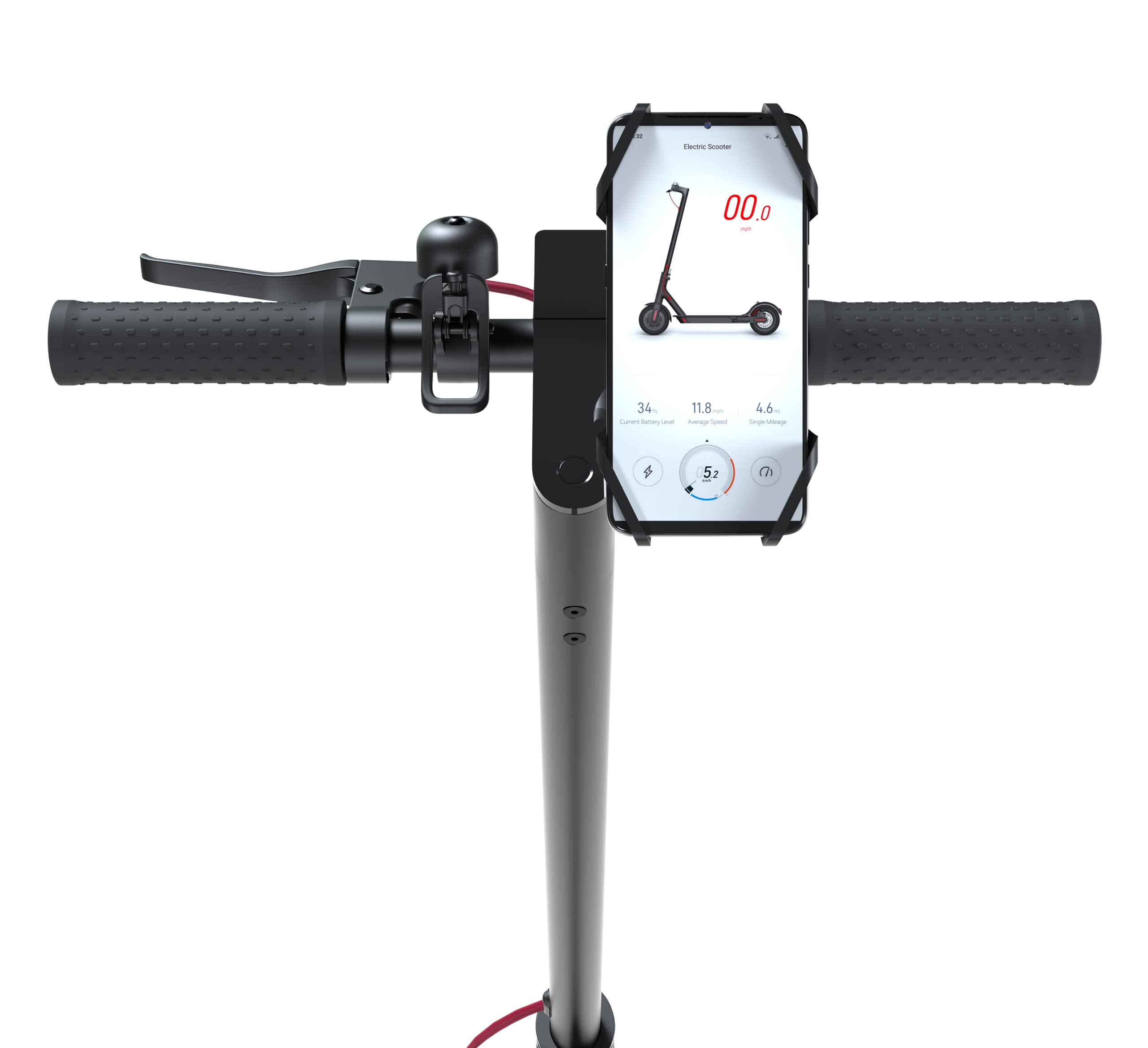 CASR Support Téléphone Trottinette Vélo Noir 6,7 Pouces