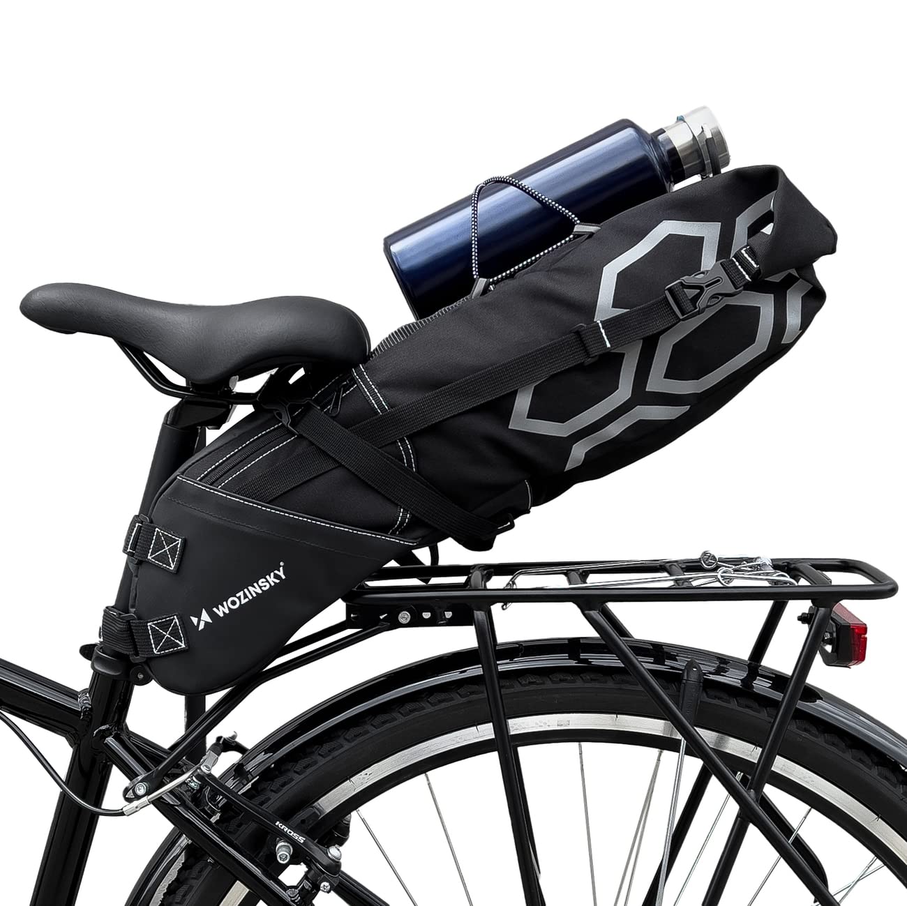Wozinsky Sacoche Selle Vélo Étanche 12 L Noire