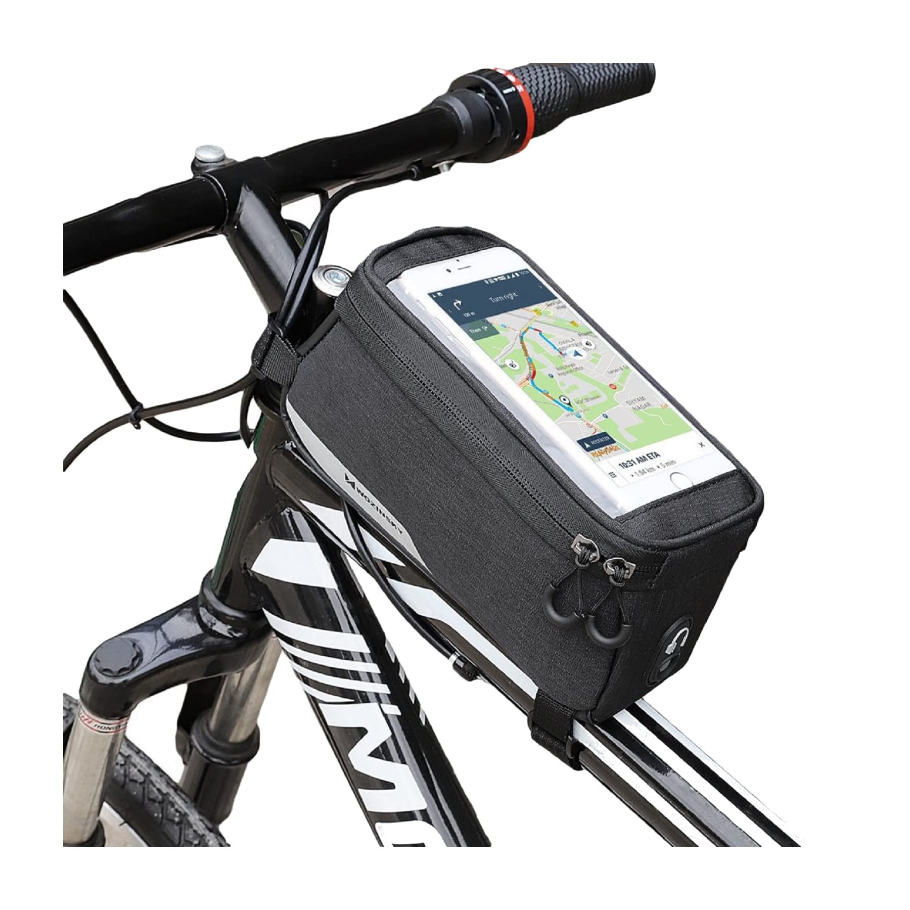 Wozinsky WBB6BK sacoche cadre vélo noire étanche smartphone