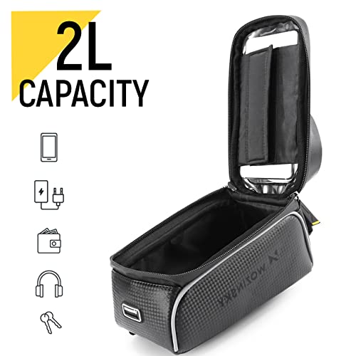 Wozinsky Sacoches de cadre sacoche vélo 2 L noir smartphone