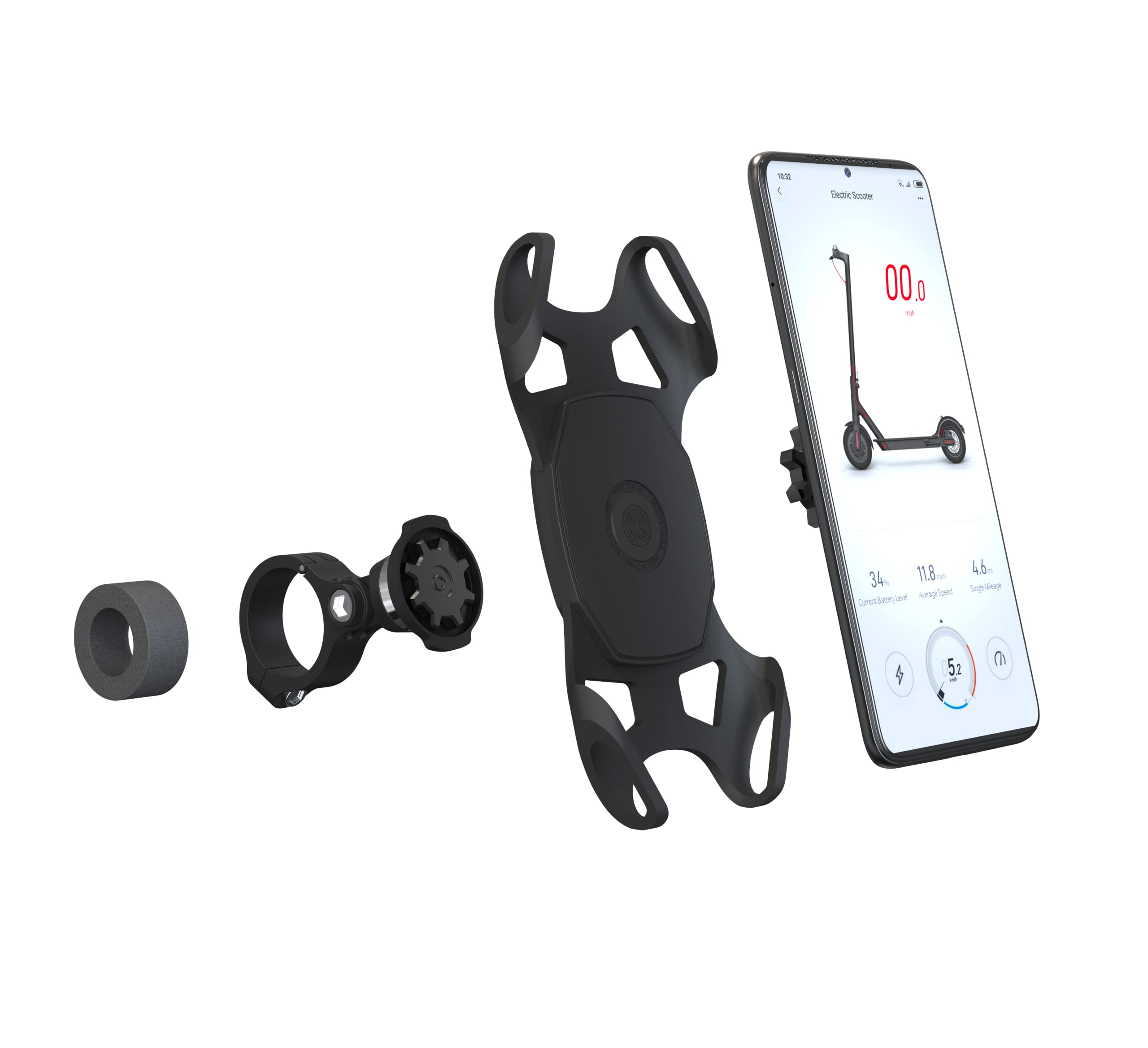CASR Support Téléphone Trottinette Vélo Noir 6,7 Pouces