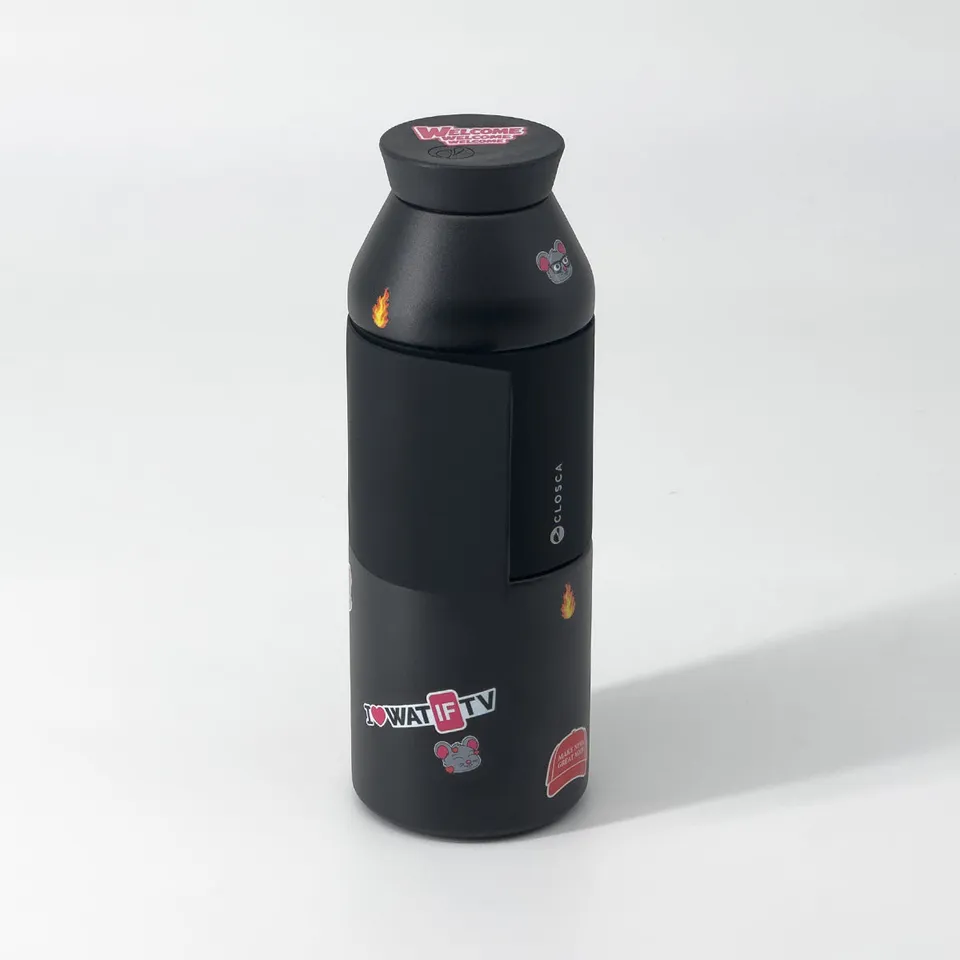 Closca Travel WATIF TV gourde isotherme 450ml stickers