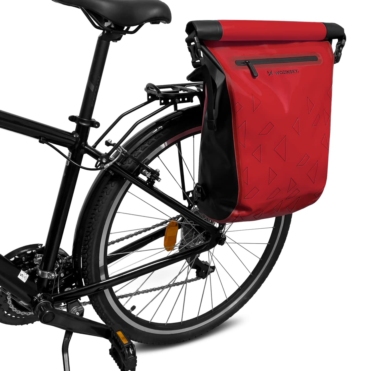 WOZINSKY Sacoches porte-bagages sacoche vélo 23 L Rouge étanche