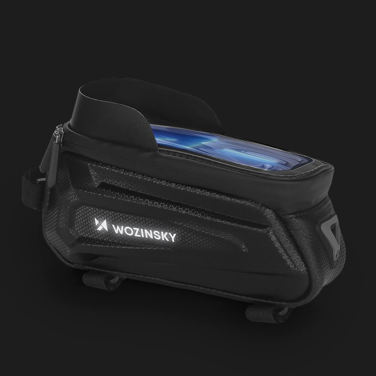 WOZINSKY Sacoches de cadre WBB28BK sacoche vélo 1,7 L noire