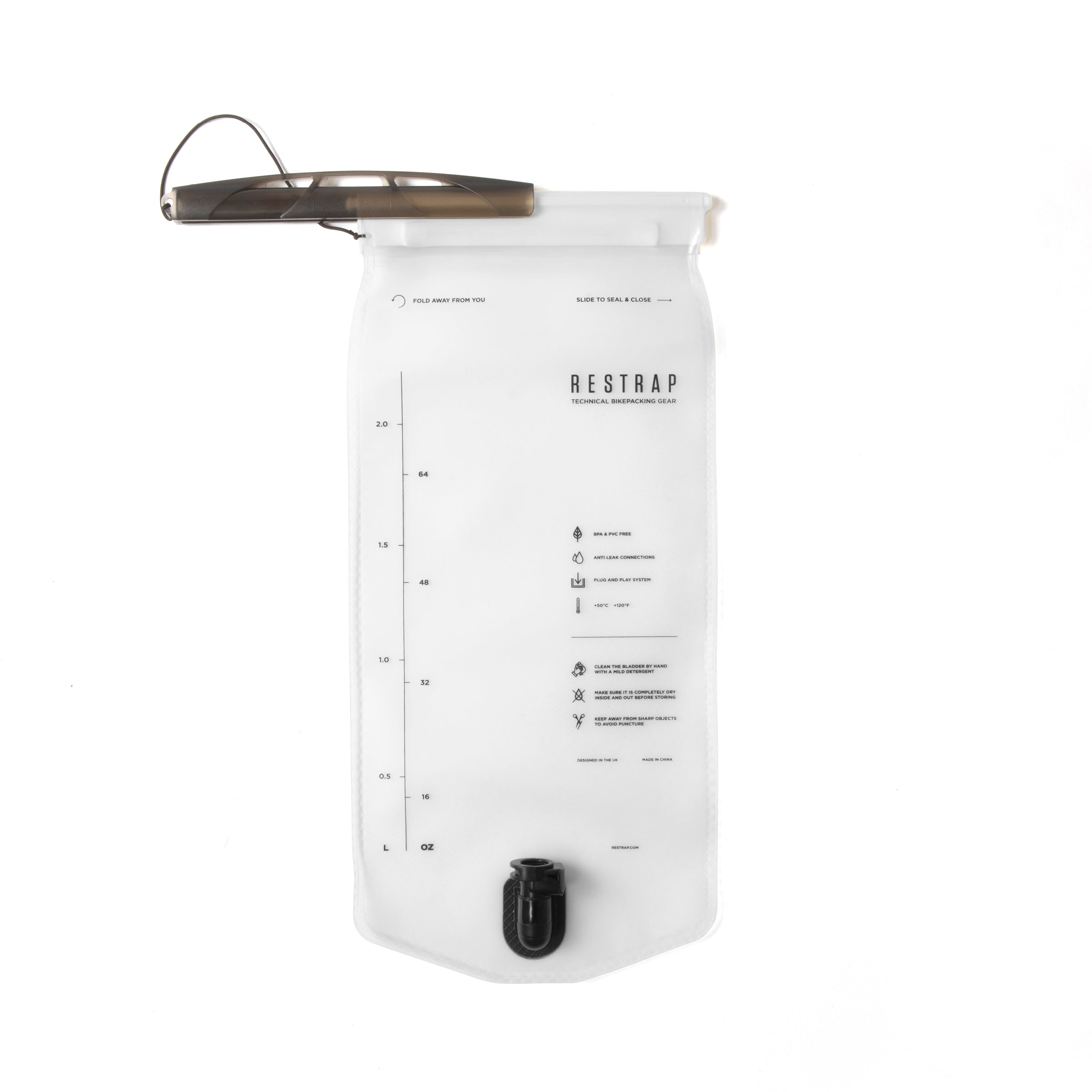 Restrap Spares Hydration Bladder poche eau 2 L avec durite