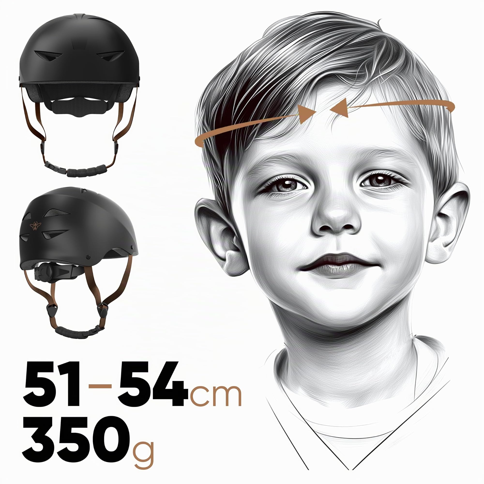 CASR Classic casque vélo enfant Noir S 51-54 cm