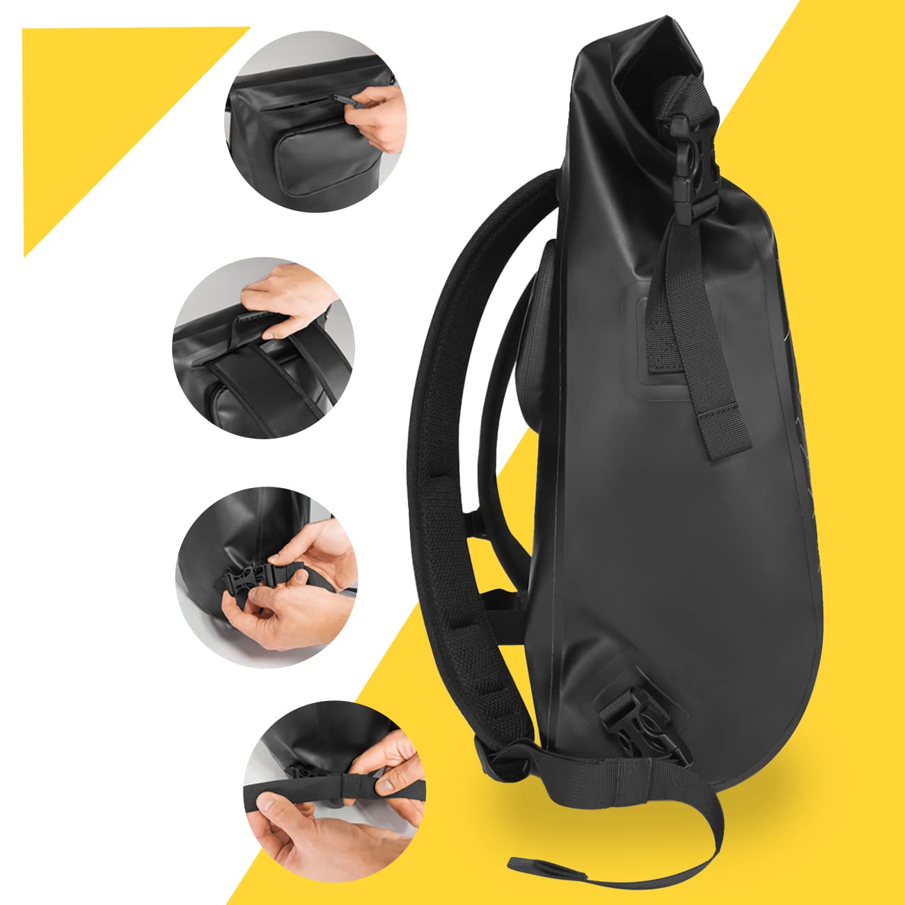 WOZINSKY Sacoches porte-bagages sacoche vélo 23 L Rouge étanche