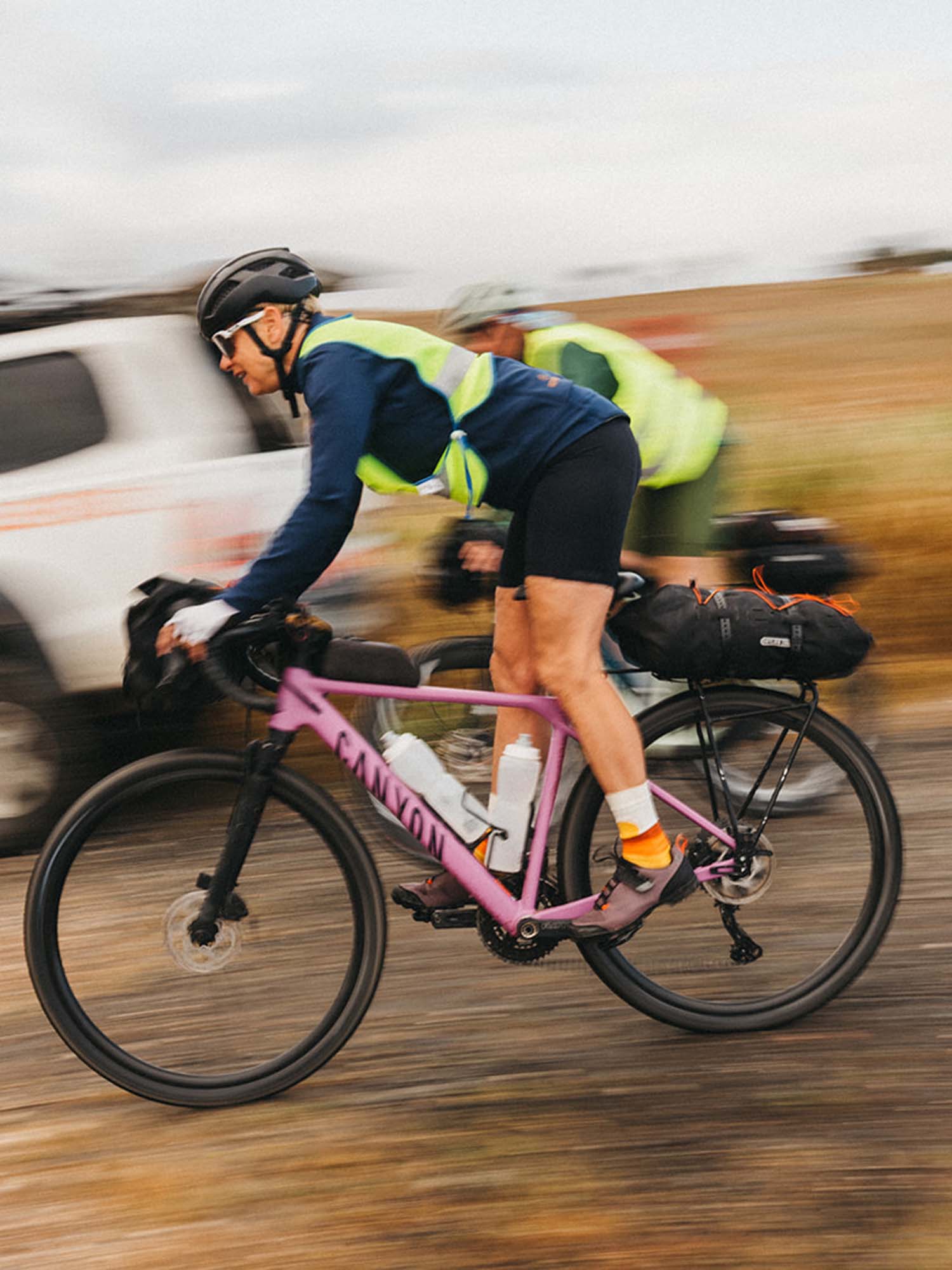 Atelier Velocidade Gravel Birds chaussettes vélo Écru 41-45