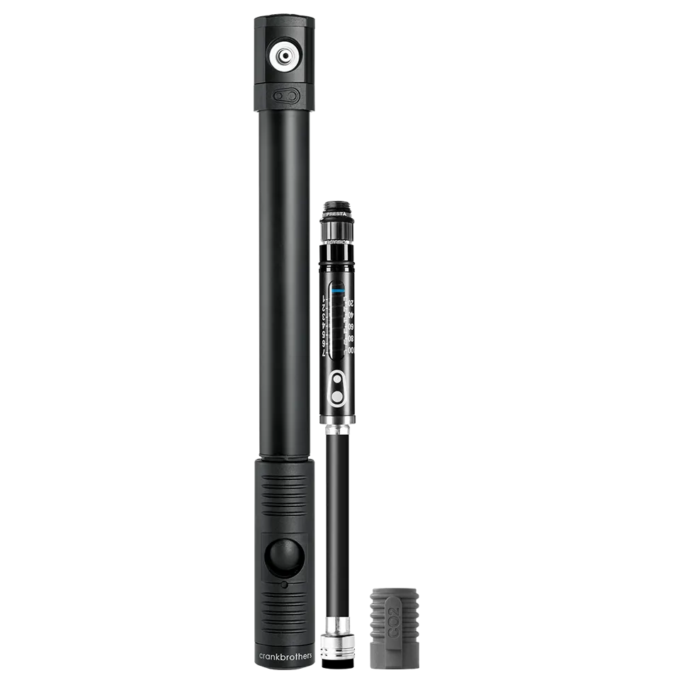 Crankbrothers Klic HP mini pompe vélo midnight manomètre