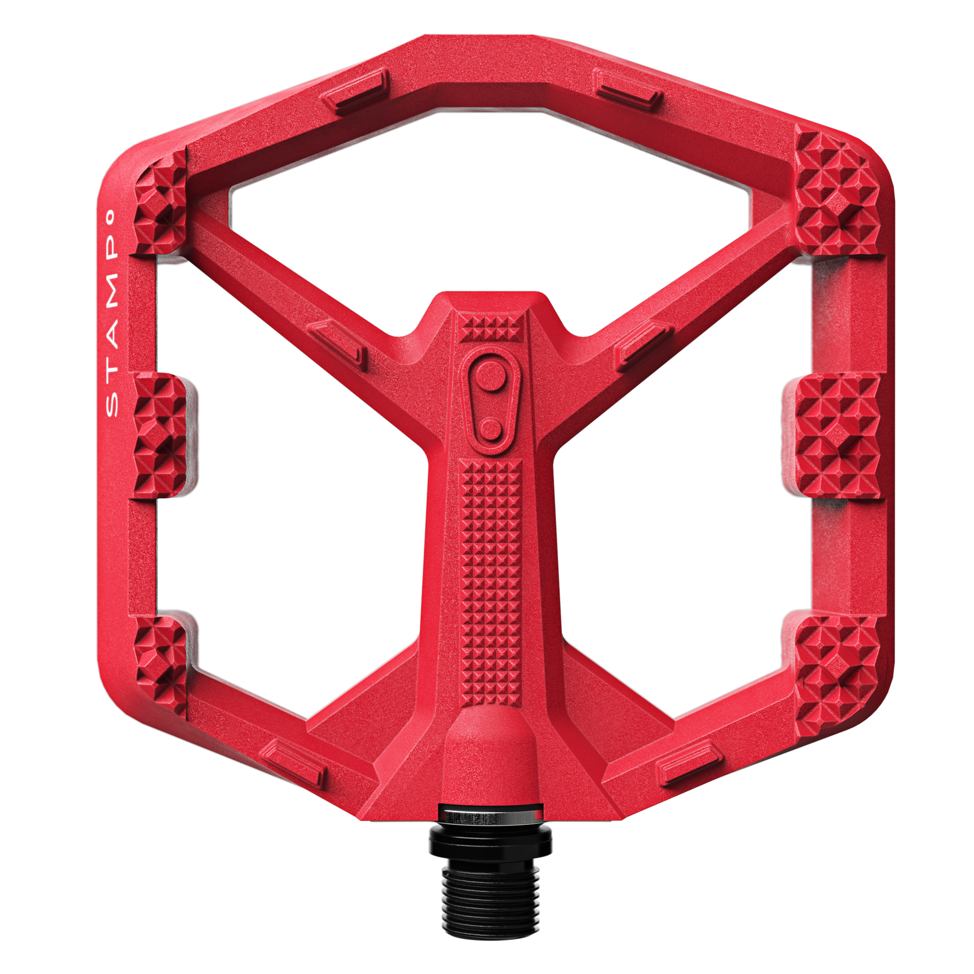 Crankbrothers Stamp 0 pédale plate Large composite noire concave