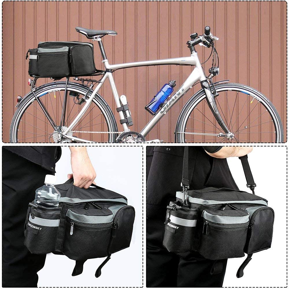 Wozinsky sacoche porte-bagages vélo étanche 6 L noire