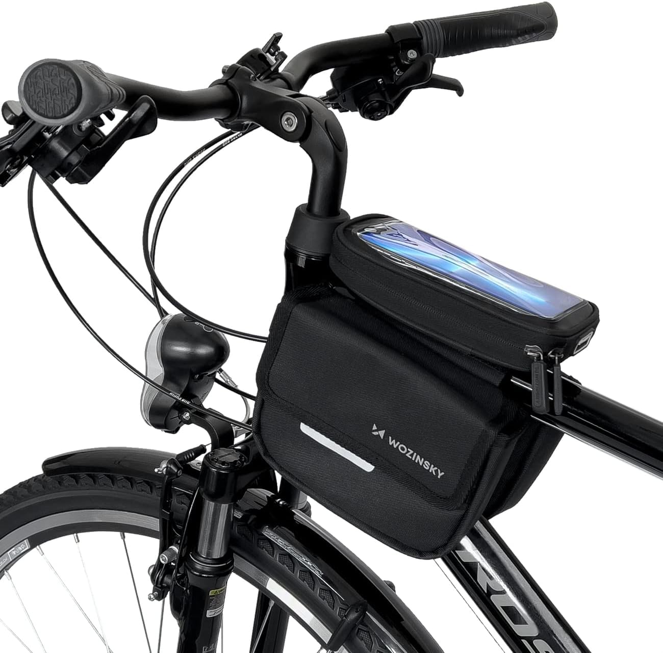 Wozinsky Sacoche de Cadre Vélo Étanche 1,5 L Noir