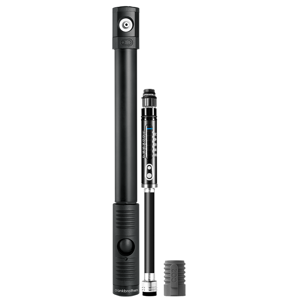 Crankbrothers Klic HP mini pompe vélo midnight manomètre