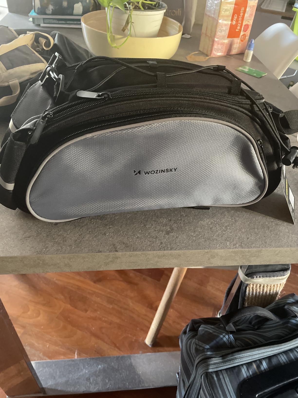 Wozinsky Sacoche Porte-Bagages Vélo 13L Noir Étanche