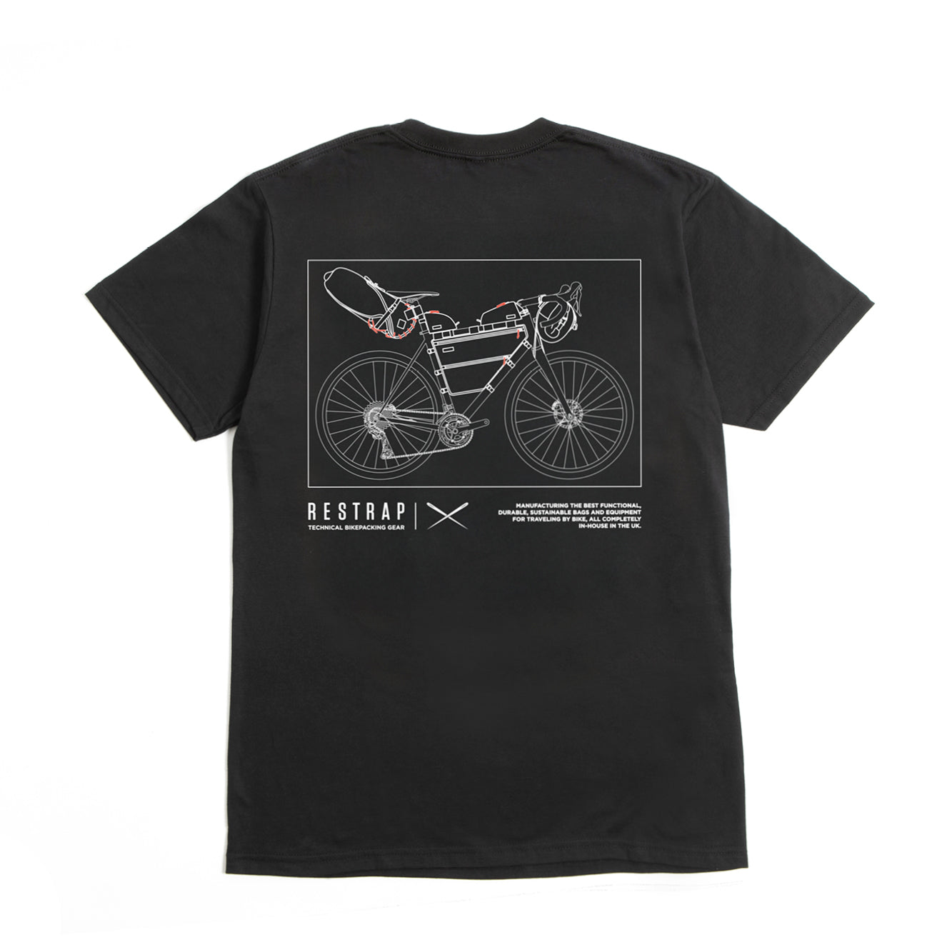 Restrap Bikepacking T-Shirt t-shirt vélo noir coton