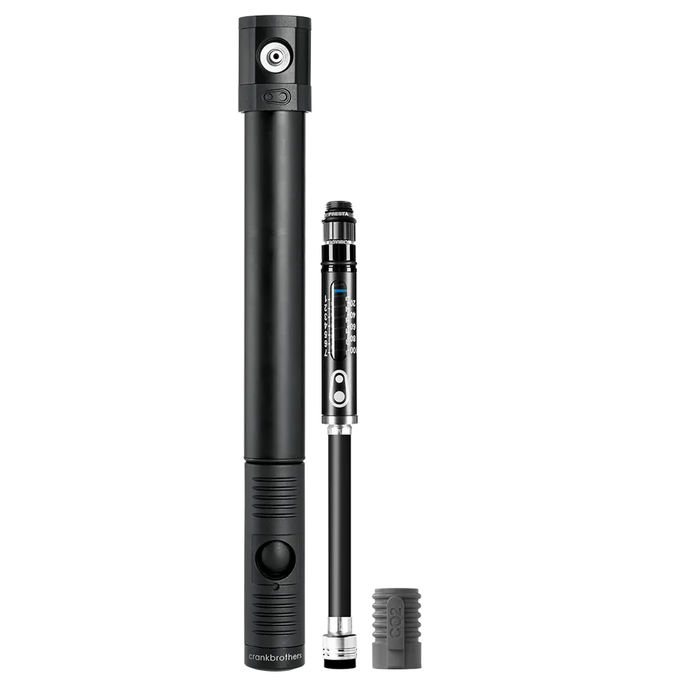 Crankbrothers Klic HV Gauge+CO2 Pompe Vélo Midnight