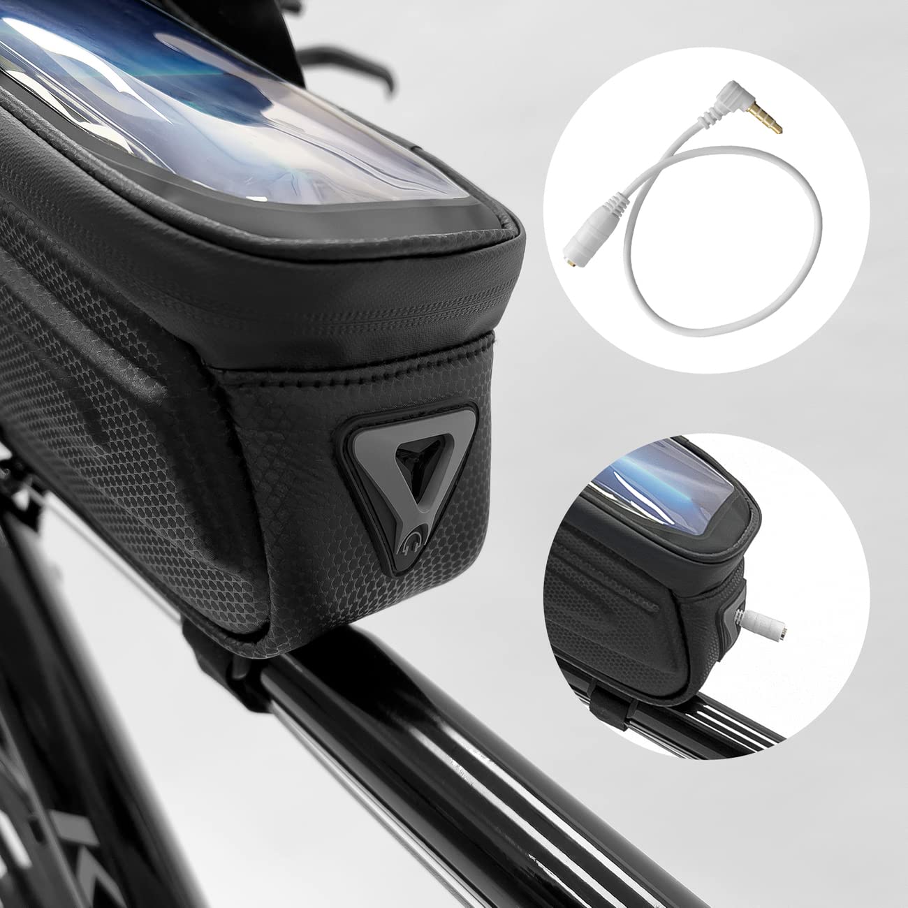 WOZINSKY Sacoches de cadre WBB28BK sacoche vélo 1,7 L noire