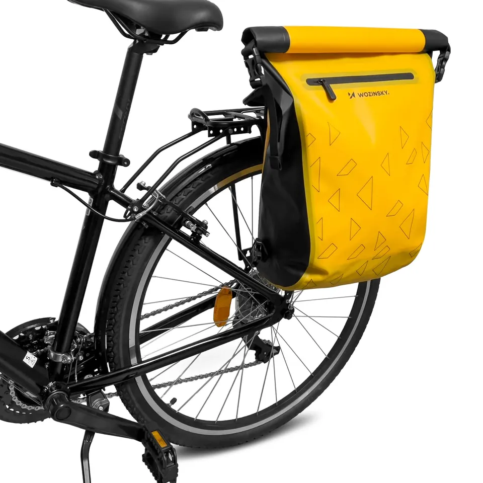 Wozinsky Sacoche Porte-Bagages Vélo Étanche 23L Noire