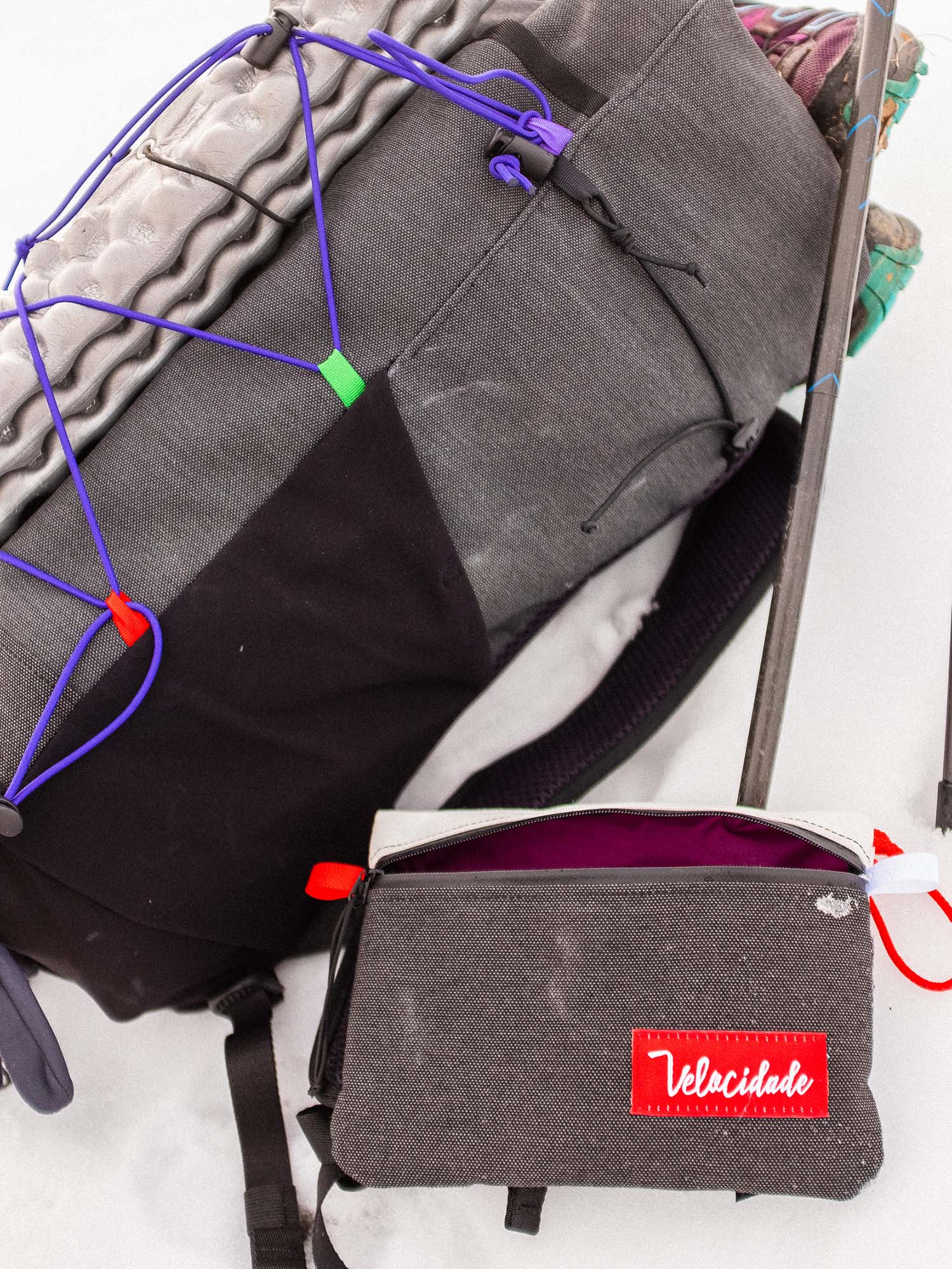 Atelier Velocidade Écureuil pochette vélo charbon amovible