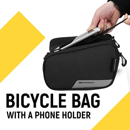 WOZINSKY Sacoches de cadre sacoche vélo noir téléphone