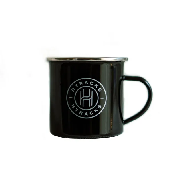 Htracks mug métal noir brillant avec anse