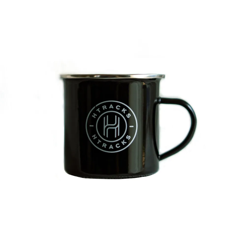 Htracks mug métal noir brillant avec anse
