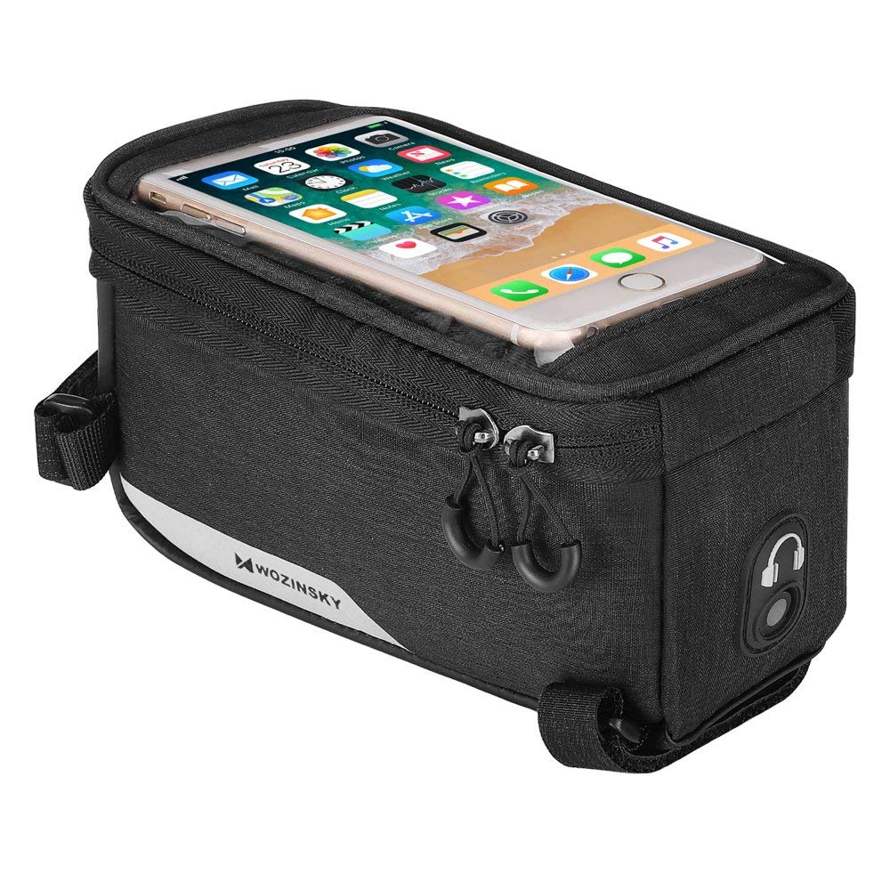 Wozinsky WBB6BK sacoche cadre vélo noire étanche smartphone