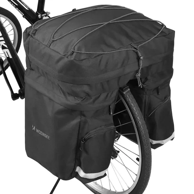 Wozinsky sacoche vélo porte-bagages 60L noir étanche