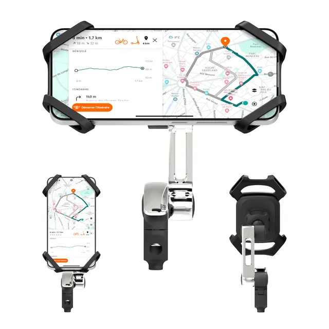 CASR Holder Pro Support Téléphone Guidon 360° Noir 7 Pouces