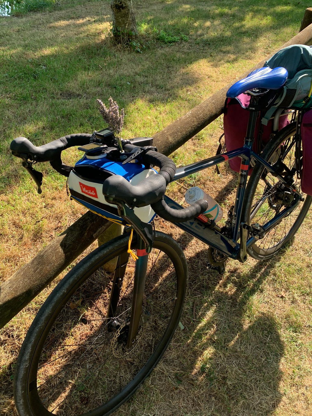 Atelier Velocidade Baluchon sacoche guidon vélo charbon