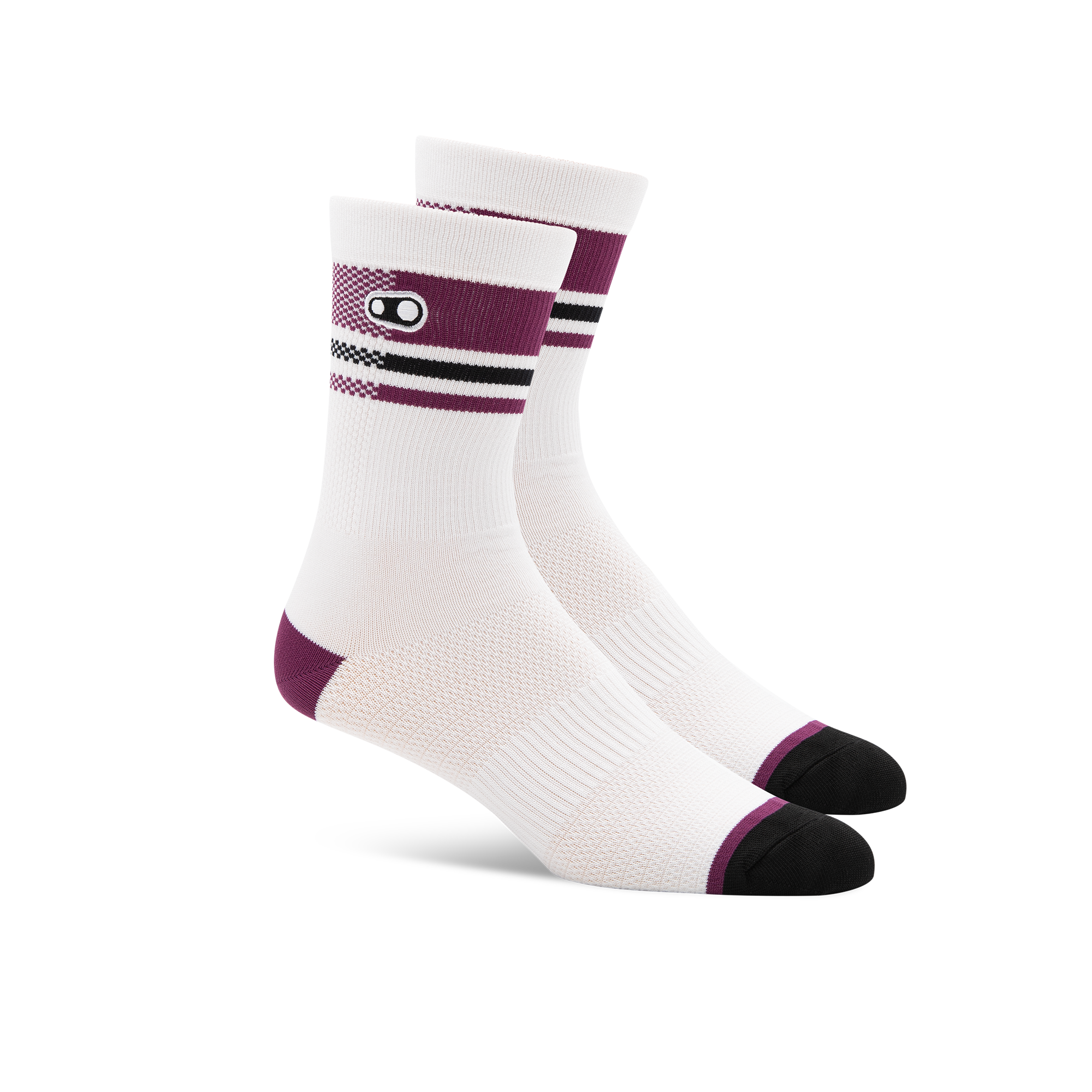 Crankbrothers Icon chaussettes vélo blanc violet L/XL