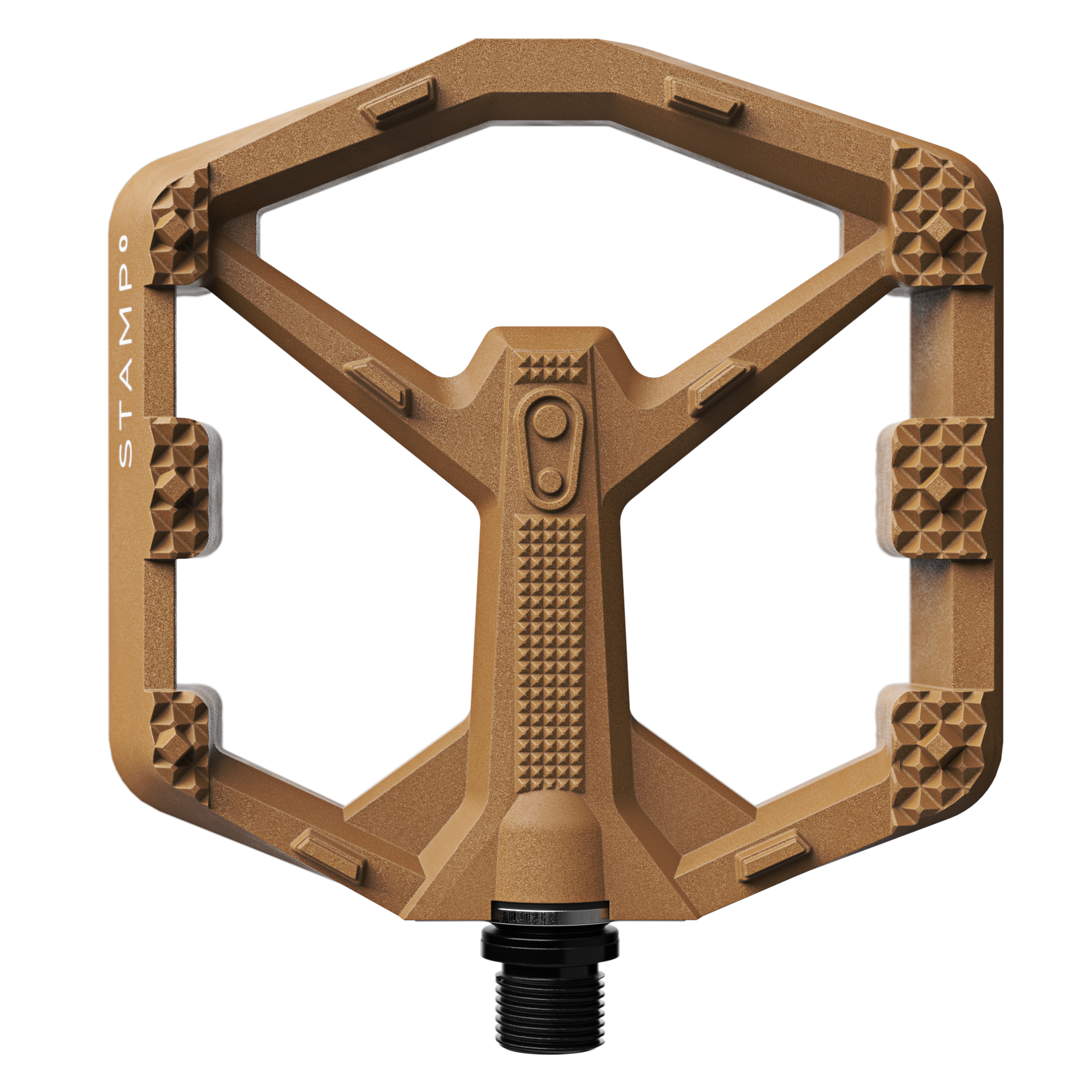 Crankbrothers Stamp 0 pédale plate Large composite noire concave