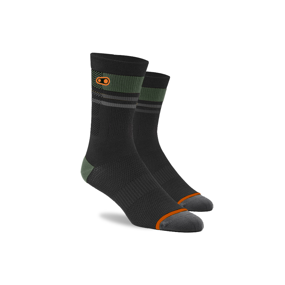Crankbrothers Icon MTB Socks Chaussettes Noir/Vert S/M