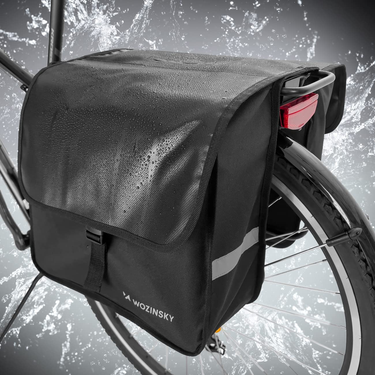 Wozinsky WBB34BK sacoche porte-bagages double 28L noire